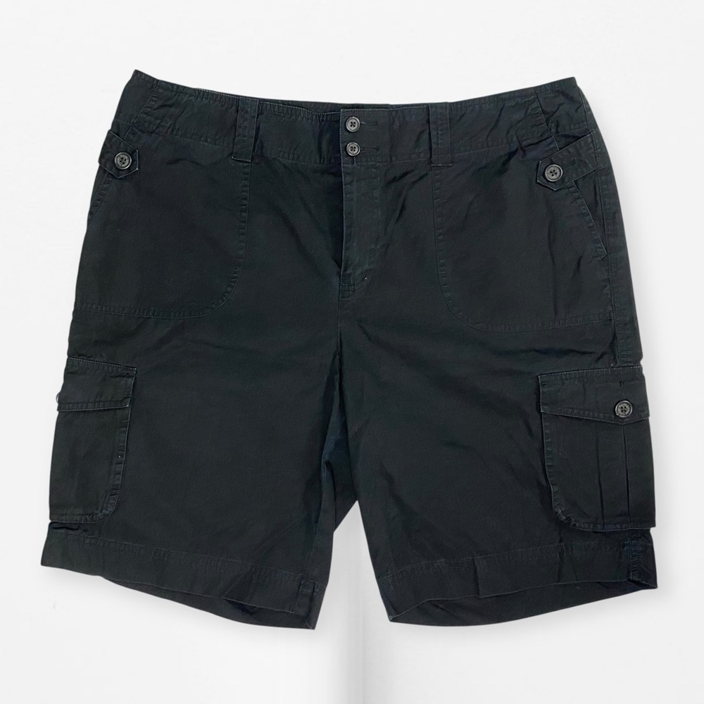 Ralph Lauren Black Cargo Bermuda Shorts Sturdy Cotton Classic Style 14P